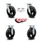 Service Caster 8 Inch Rubber on Steel Caster Set with Roller Bearings 2 Swivel Lock 2 Rigid SCC SCC-30CS820-RSR-BSL-2-R-2 - alternate 4